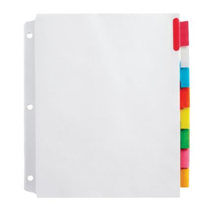 Picture of Office Depot Brand Insertable Extra-Wide Dividers With Big Tabs, Assorted Colors, 8-Tab