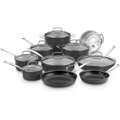 Picture of Cuisinart Chefs Classic Nonstick Hard-Anodized 17-Piece Cookware Set, Black