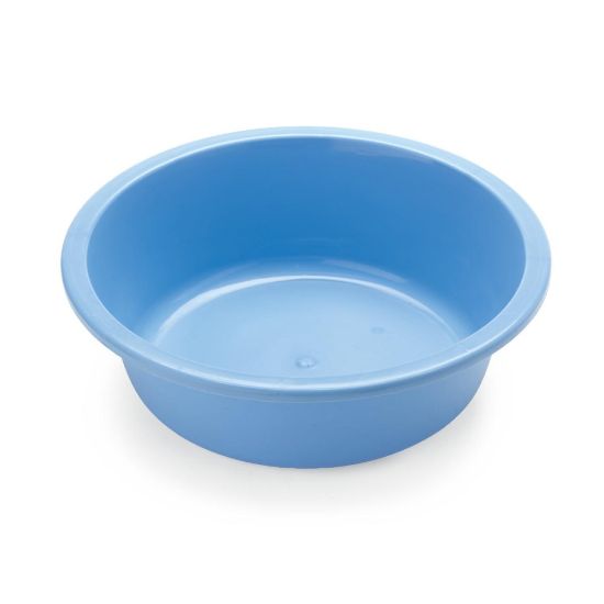 Picture of Medline Autoclavable Plastic Washbasins, Round, 5 Qt, Blue, Pack Of 12