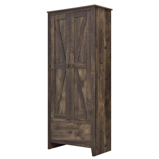 Picture of Ameriwood Home Farmington 30in Wide Storage Cabinet, 4 Shelves/1 Drawer, Rustic Woodgrain