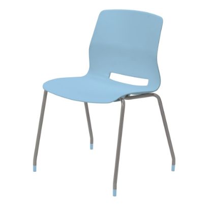 Picture of KFI Studios Imme Stack Chair, Sky Blue/Silver