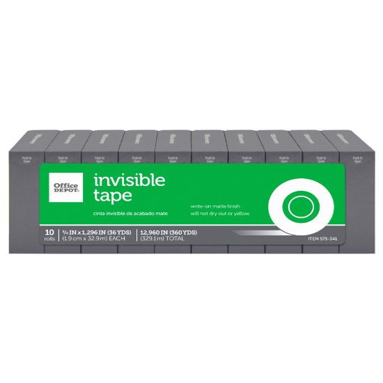 Picture of Office Depot Brand Invisible Tape Refills, 3/4in x 1,296in, Pack Of 10