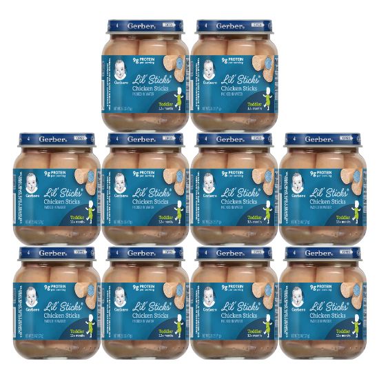 Picture of Gerber Lil Sticks, Chicken, 2.5 Oz, Pack Of 10 Sticks