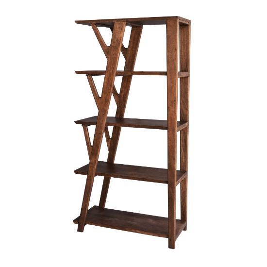 Picture of Coast to Coast Willow 72inH 4-Shelf Bookcase, Knoll Brown Vinegar