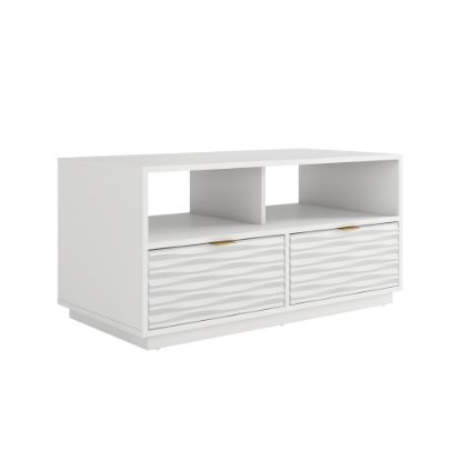 Picture of Sauder Morgan Main TV Entertainment Stand For 43in TVs, 19-1/3inH x 40inW x 20inD, White