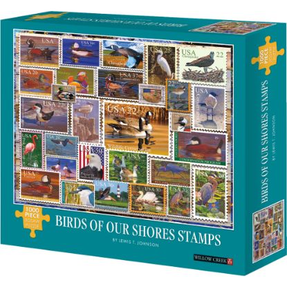 Picture of Willow Creek Press 1,000-Piece Puzzle, Birds of Our Shores Stamps