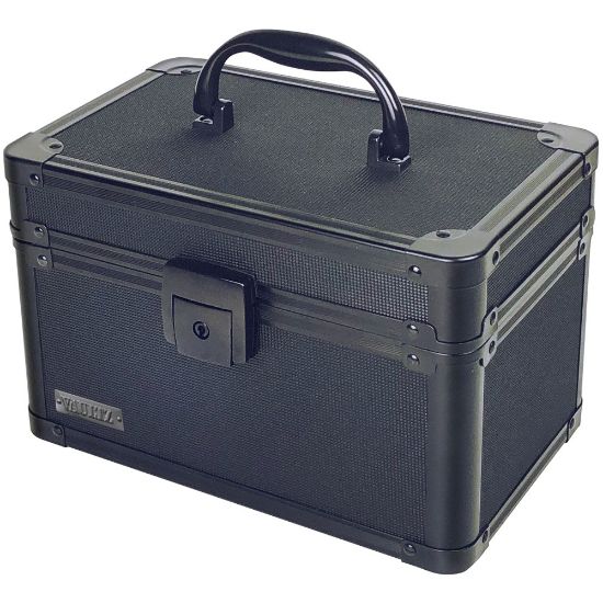 Picture of IdeaStream Metal Divided Storage Box, 6-1/2inH x 6inW x 6inD, Black