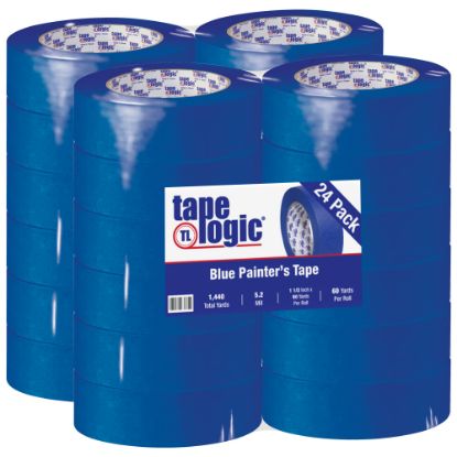 Picture of Tape Logic 3000 Painters Tape, 3in Core, 1.5in x 180ft, Blue, Case Of 24