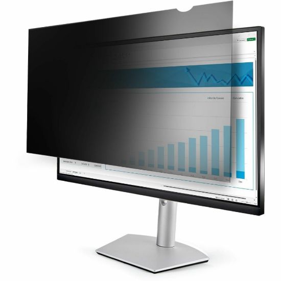 Picture of StarTech.com Monitor Privacy Screen for 24in Display - Widescreen Computer Monitor Security Filter - Blue Light Reducing Screen Protector - 24 in widescreen monitor privacy screen for security outside +/-30 degree viewing angle to keep data confidential