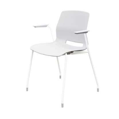 Picture of KFI Studios Imme Stack Chair With Arms, White