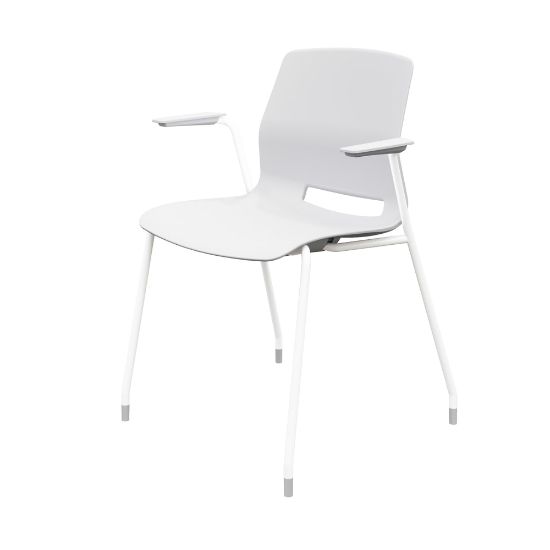 Picture of KFI Studios Imme Stack Chair With Arms, White