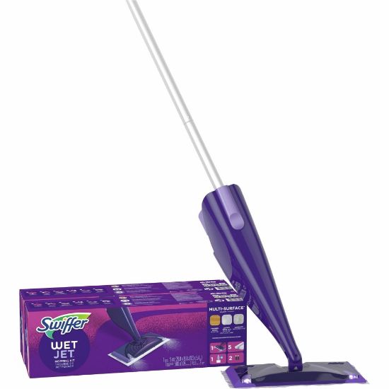 Picture of Swiffer WetJet Mopping Kit - Reinforced, Swivel Head - 2 / Carton - Purple