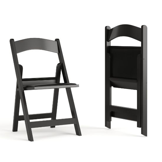 Picture of Flash Furniture Hercules 1000-lb Weight Capacity Folding Event Chairs, Black, Set Of 2 Chairs