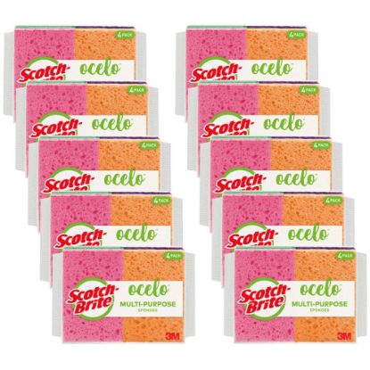 Picture of Scotch-Brite StayFresh Sponges - 5.8in Height x 4.6in Width x 4.6in Depth - 40/Carton - Cellulose - Assorted