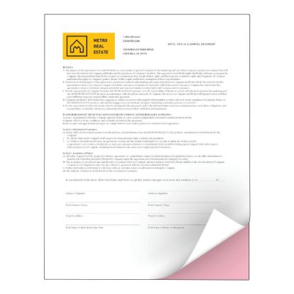 Picture of Xerox Revolution Premium Digital Carbonless Laser Paper, 2-Part Straight/Reverse, White/Pink, Letter Size (8 1/2in x 11in), 2500 Sets Total, 250 Sets Per Ream, Case Of 10 Reams, , 20 Lb, 92 Brightness