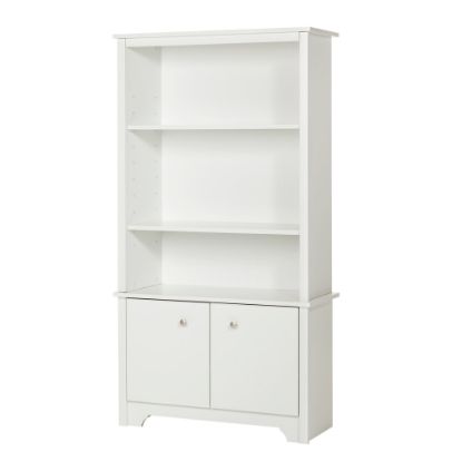 Picture of South Shore Vito 61inH 3-Shelf Bookcase With Doors, Pure White