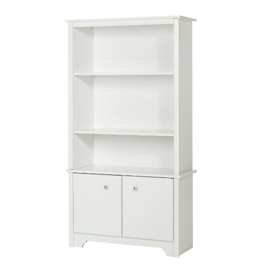 Picture of South Shore Vito 61inH 3-Shelf Bookcase With Doors, Pure White