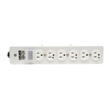 Picture of Tripp Lite Surge Protector Power Strip Medical Hospital RT Angle Plug 6 Outlet 6ft Cord - Surge protector - 15 A - AC 120 V - 1800 Watt - output connectors: 6