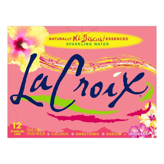 Picture of LaCroix Sparkling Water, 12 Oz, HIbiscus, 24 Cans Per Pack, Case Of 2 Packs