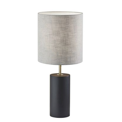 Picture of Adesso Dean Table Lamp, 30-1/2inH, Light Gray Shade/Black Base