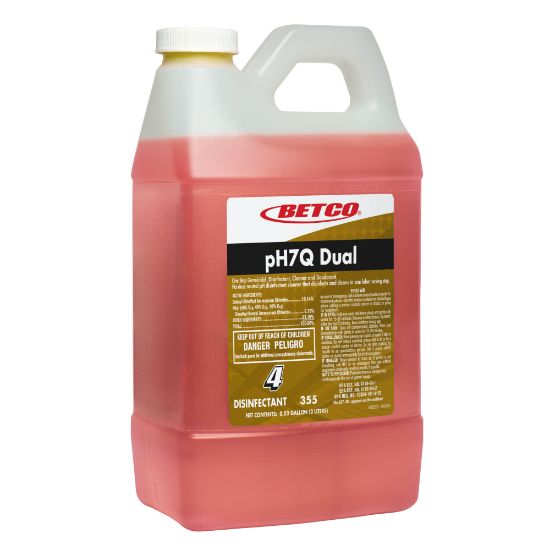 Picture of Betco pH7Q Fastdraw Dual Neutral Disinfectant Cleaner, Pleasant Lemon Scent, 67.6 Oz Bottle, Case Of 4