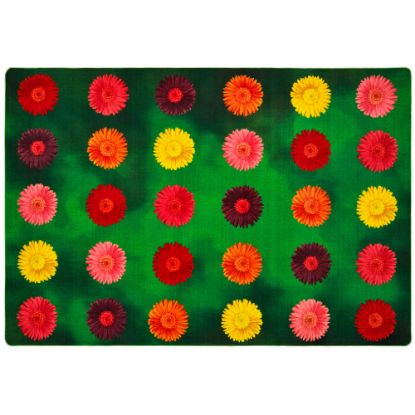 Picture of Carpets for Kids Pixel Perfect Collection Flower Power Seating Rug, 6ft x 9ft, Multicolor