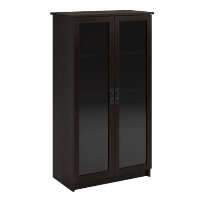 Picture of Ameriwood Home Quinton Point 53inH 4-Shelf Bookcase With Glass Doors, Espresso