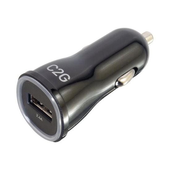 Picture of C2G 1-Port USB Car Charger - Car power adapter - 2.4 A (USB) - black