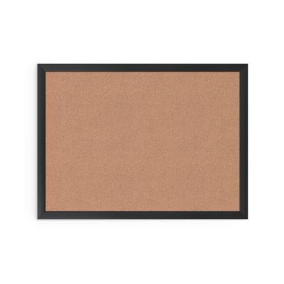 Picture of U Brands Cork Bulletin Board, 24in X 18in, Black Aluminum Frame, Actual Size 23in X 17in (2879U00-01)