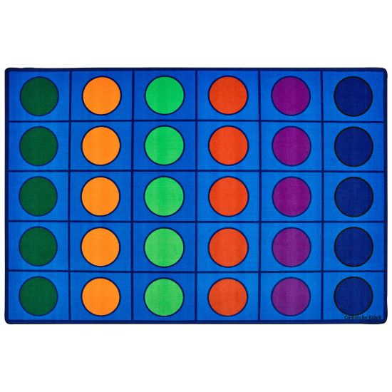 Picture of Carpets for Kids Premium Collection 30 Seats Seating Circles Activity Rug, 6ft x 9ft, Multicolor