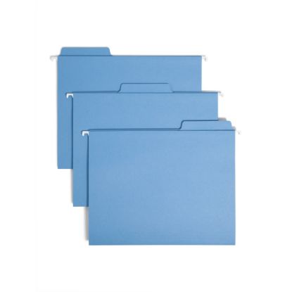 Picture of Smead FasTab Hanging File Folders, Letter Size, Blue, Box Of 20