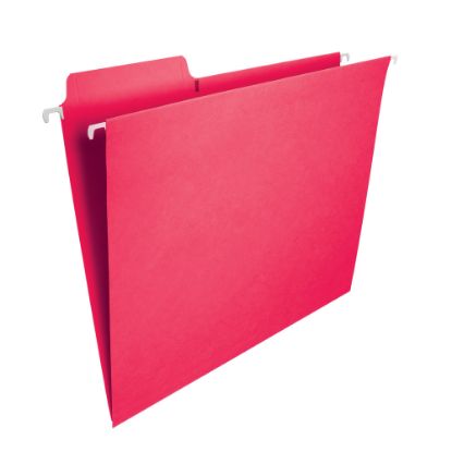 Picture of Smead FasTab Hanging File Folders, Letter Size, Red, Box Of 20