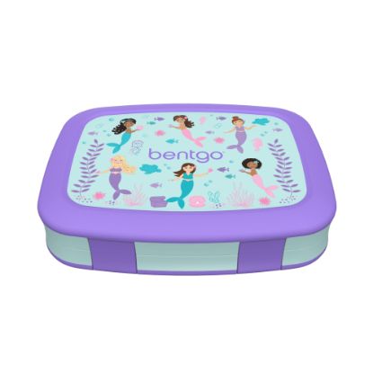 Picture of Bentgo Kids Prints 5-Compartment Lunch Box, 2inH x 6-1/2inW x 8-1/2inD, Mermaids In The Sea