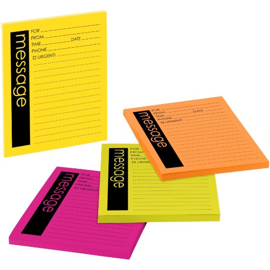 Picture of Post-it Super Sticky Notes, 4 in x 5 in, 4 Pads, 50 Sheets/Pad, 2x the Sticking Power, Lined