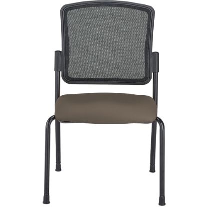 Picture of WorkPro Spectrum Series Mesh/Vinyl Stacking Guest Chair with Antimicrobial Protection, Armless, Java, Set Of 2 Chairs, BIFMA Compliant