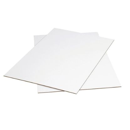 Picture of Partners Brand Material Kraft Corrugated Sheets, 24in x 36in, White, Pack Of 20