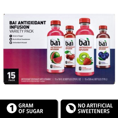 Picture of Bai Water Sunset Variety Pack, 18 Fl Oz, Pack Of 15