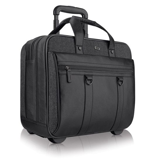 Picture of Solo New York MacDougal Rolling Case with 17.3in Laptop Pocket, Black