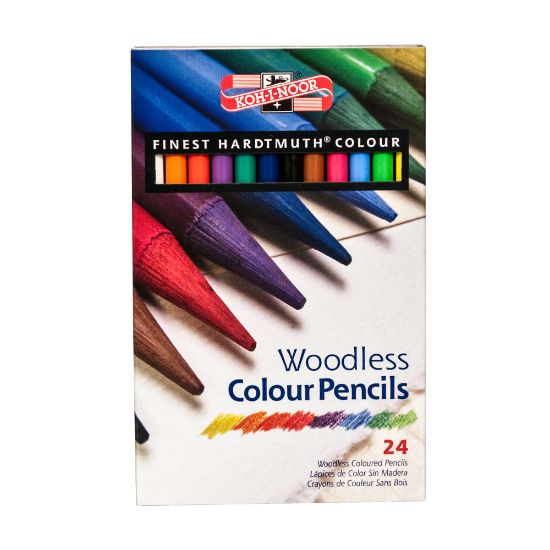 Picture of Koh-I-Noor Progresso Woodless Colored Pencils, 24-Piece Set, Assorted Colors, Pack Of 2 Sets