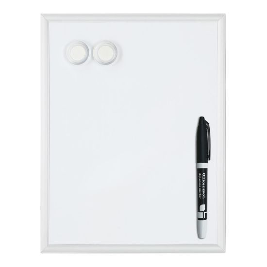 Picture of Office Depot Brand Mini Magnetic Dry-Erase Whiteboard, 8-1/2in x 11in, Aluminum Frame With Silver Finish