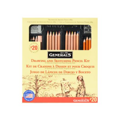 Picture of Generals Drawing Pencil Kit, #20, Assorted Colors