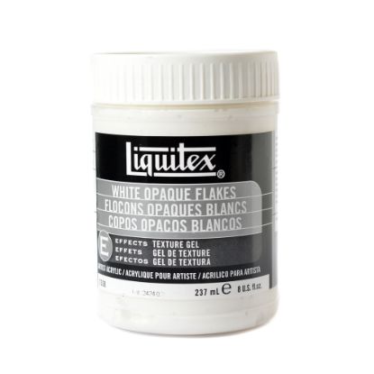 Picture of Liquitex Acrylic Texture Gel Mediums, 8 Oz, White Opaque Flakes, Pack Of 2