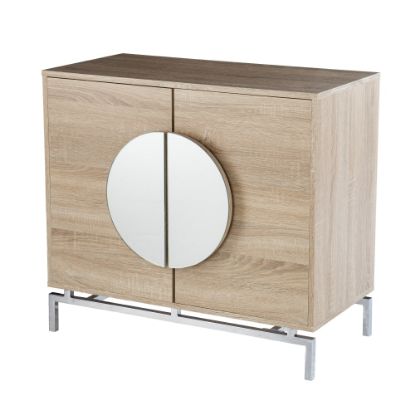 Picture of SEI Furniture Northdom Bar Cabinet, 29-1/4inH x 31-1/2inW x 17-1/4inD, Natural