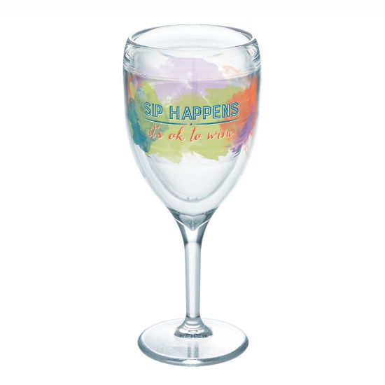 Picture of Tervis Wine Glass, 9 Oz, Sip Happens