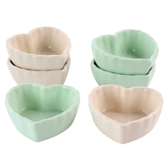 Picture of Martha Stewart Stoneware Heart-Shaped Baker Set, Assorted Colors