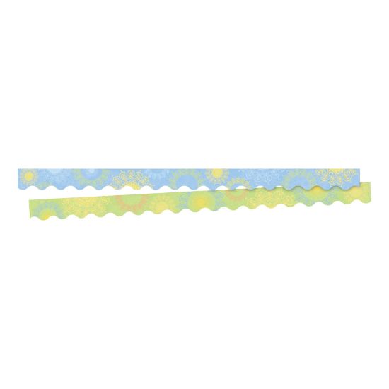 Picture of Barker Creek Double-Sided Scalloped Borders, 2-1/4in x 36in, Mindfulness Sunrise, 13 Strips Per Pack, Set Of 2 Packs