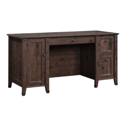 Picture of Sauder Carson Forge 60inW Computer Desk, Coffee Oak