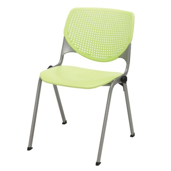 Picture of KFI Studios KOOL Stacking Chair, Lime Green/Silver