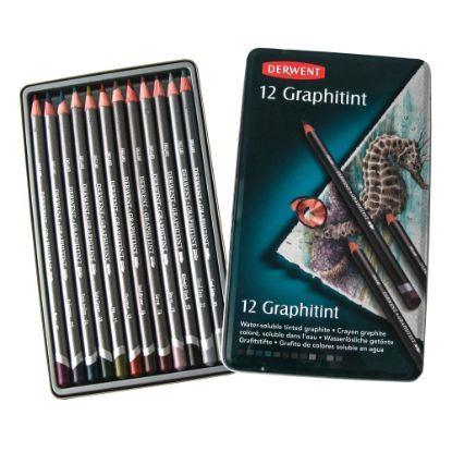 Picture of Derwent Graphitint Pencils, Assorted Colors, Set Of 12 Pencils