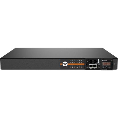 Picture of Vertiv Geist Switched Rack PDU - 1U Rack| 20A| NEMA 5-20R| 5-20P| Horizontal PDU - Vertiv Geist Upgradeable Rack Power Distribution Unit| 20A| 120V| 1U Rack Horizontal PDU| (12) NEMA 5-20R outlets| NEMA L5-20P| 1.9kW